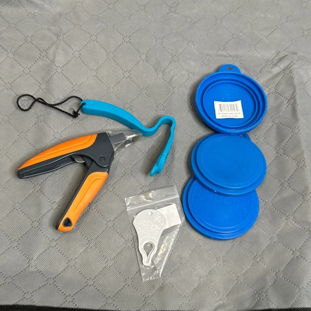 Dog Essentials Bundle Set Nail Clippers Tick Remover Treat Flicker Can Covers x3